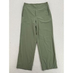 Athleta Brooklyn Heights High Rise Wide Trouser Women Size 12 Eucalyptus Olive